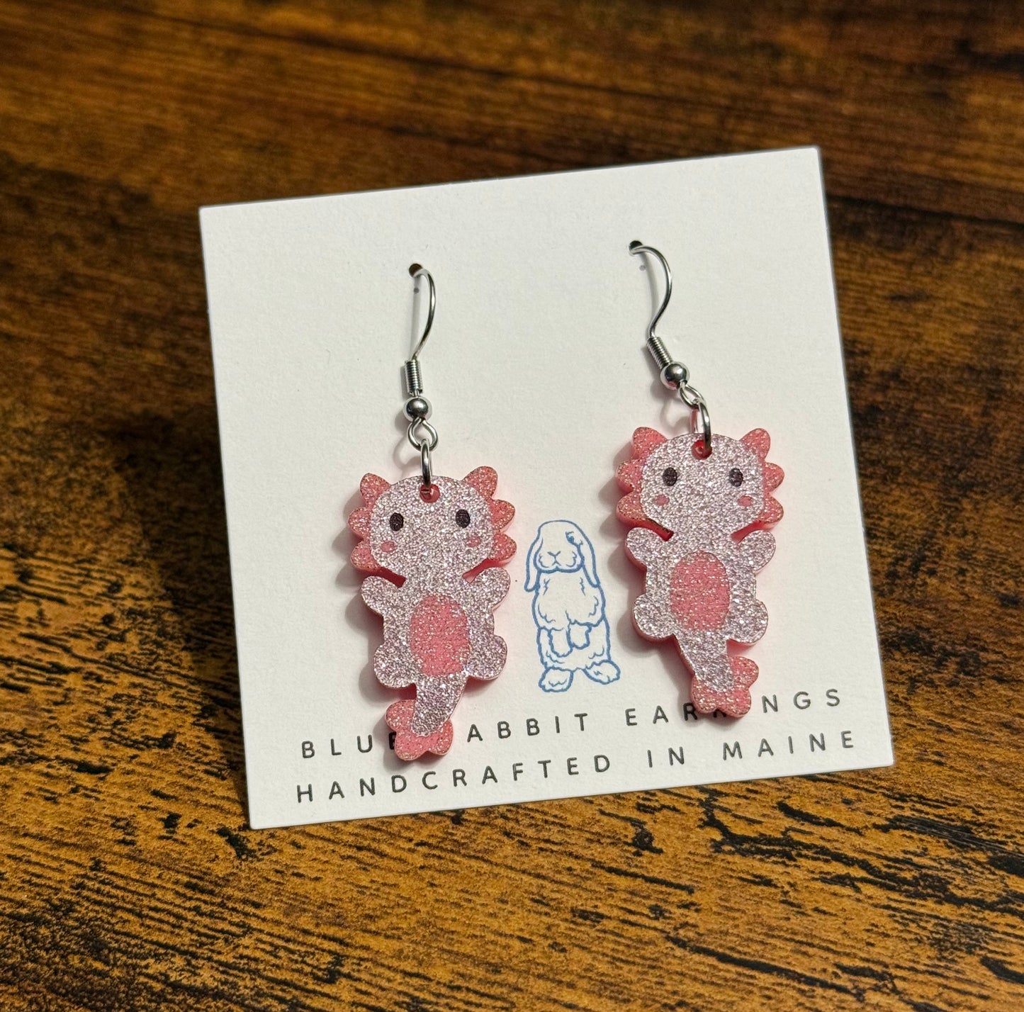 Acrylic Axolotl Earrings