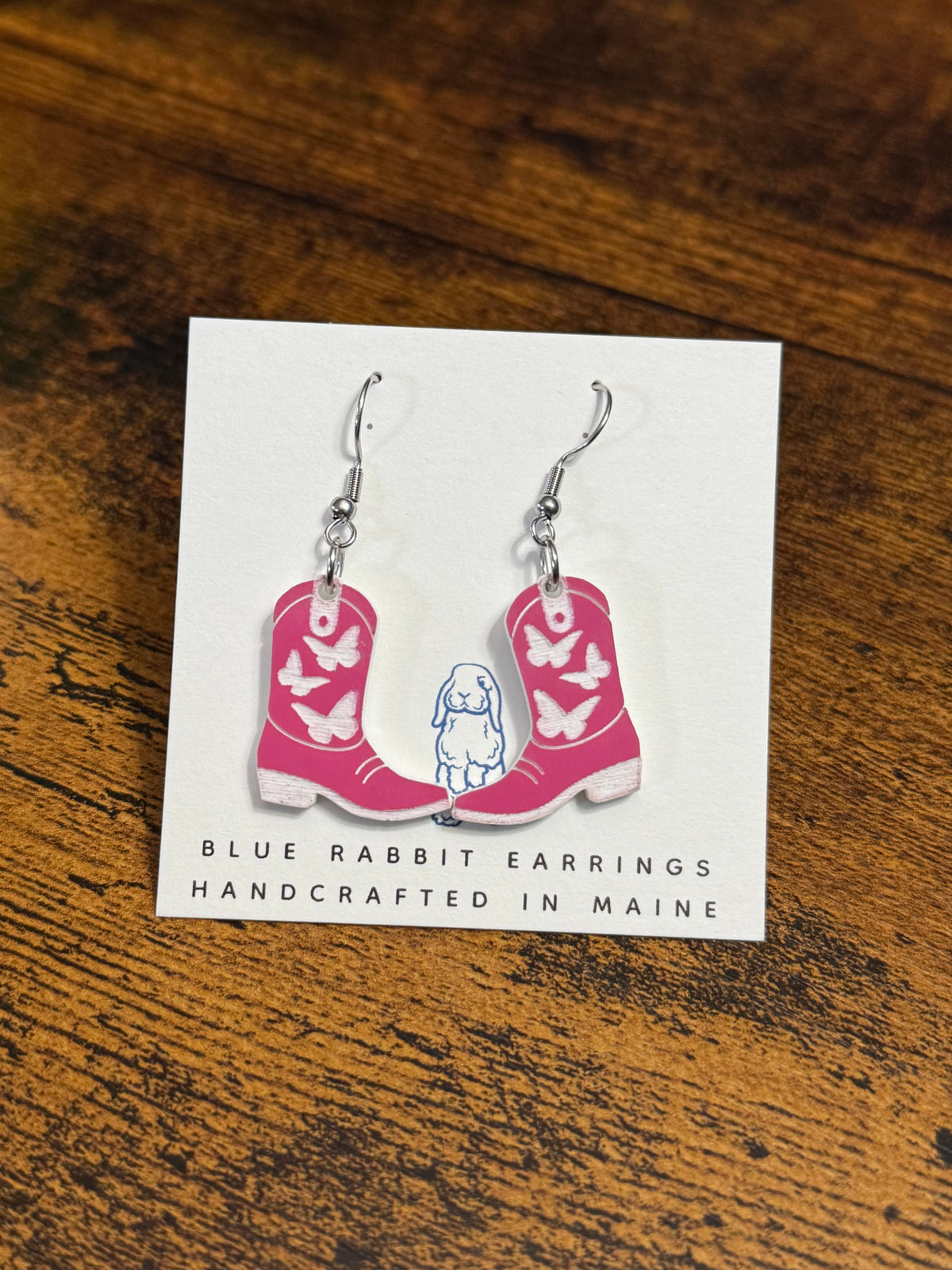 Acrylic Cowgirl Boot Earrings