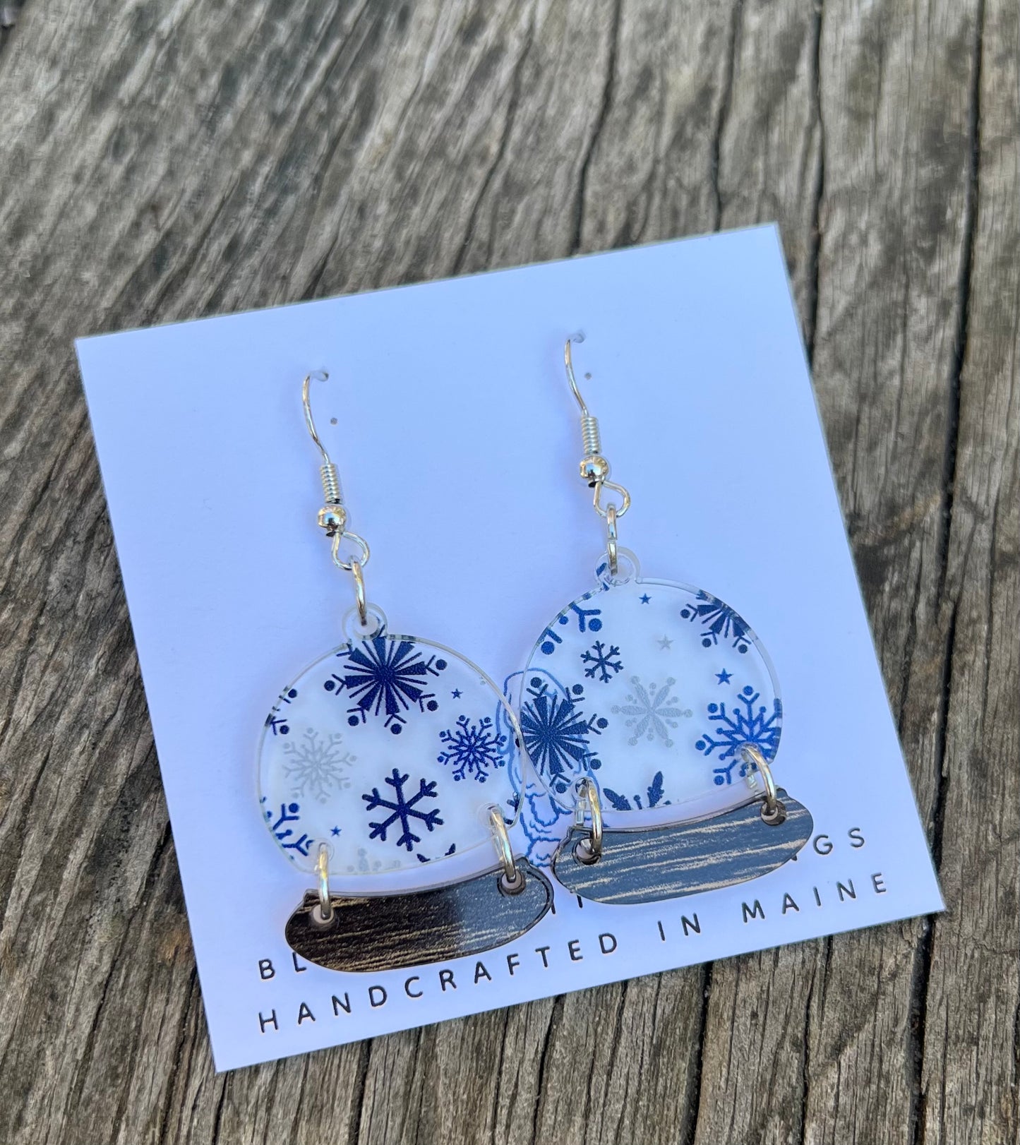 Acrylic Snow Globe Earrings