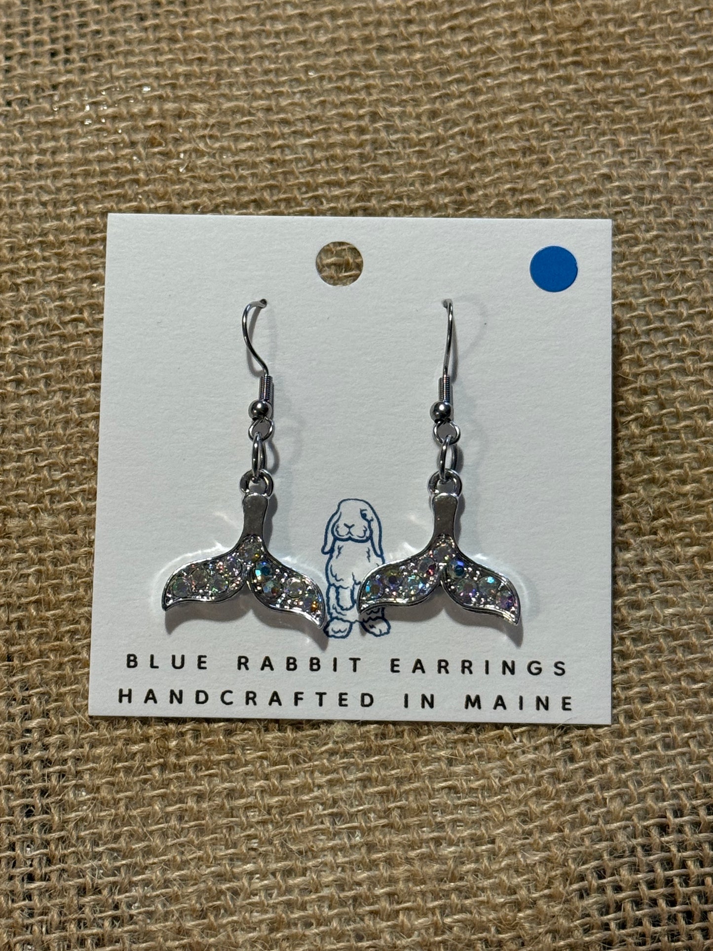 Silver Mermaid Tail Earrings