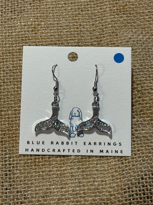 Silver Mermaid Tail Earrings