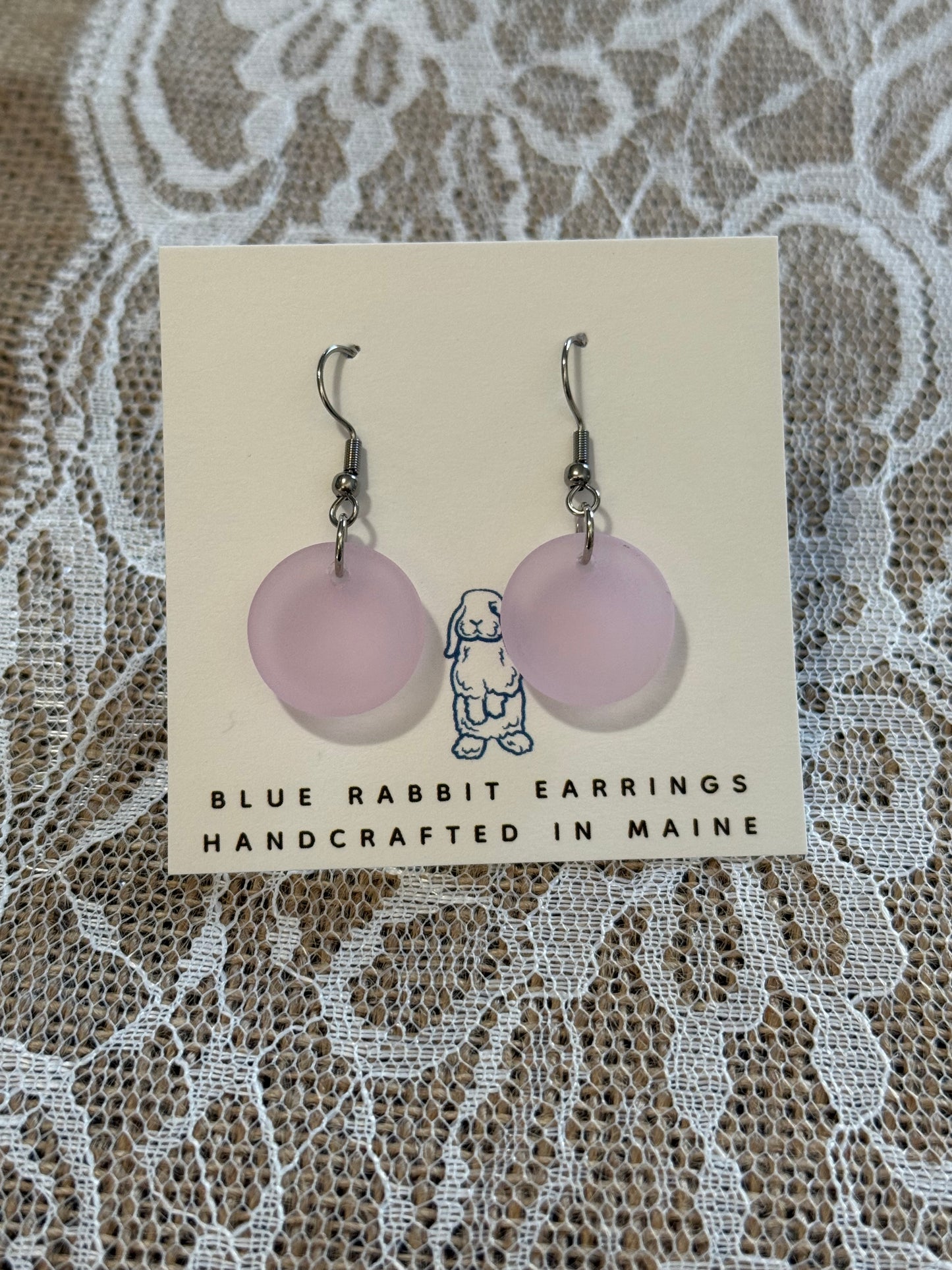 Blossom Pink Sea Glass Earrings