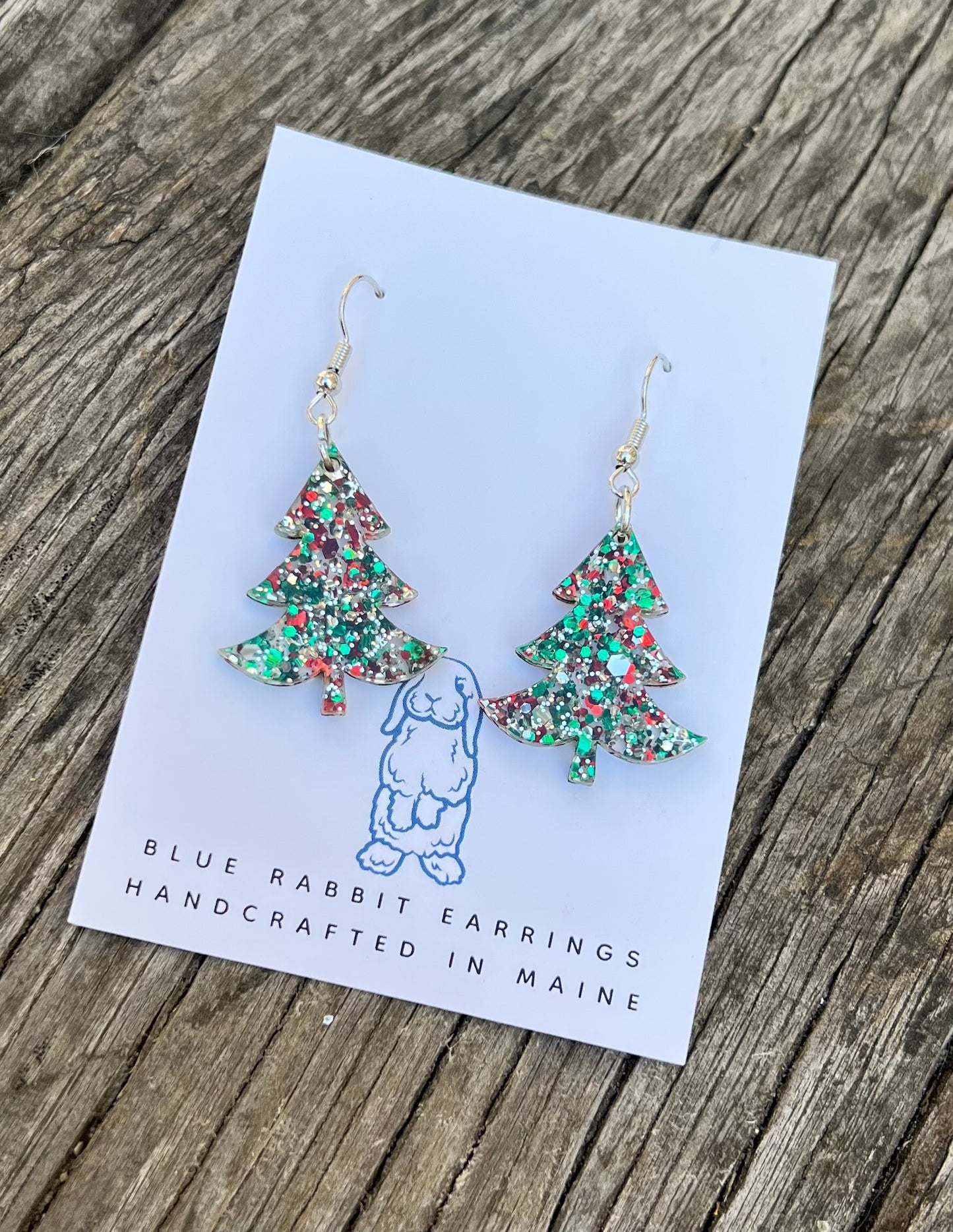 Acrylic Christmas Tree Earrings