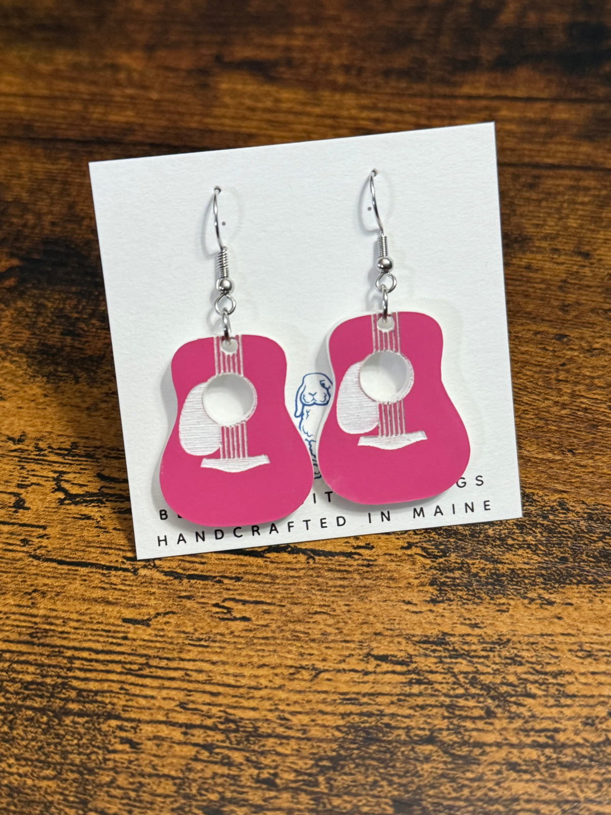 Acrylic Guitar Earrings