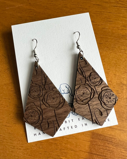 Walnut Flower Earrings