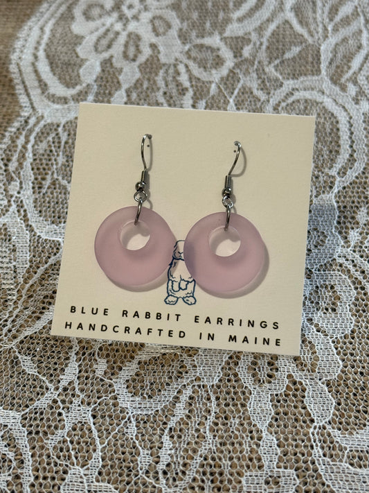 Blossom Pink Sea Glass Earrings