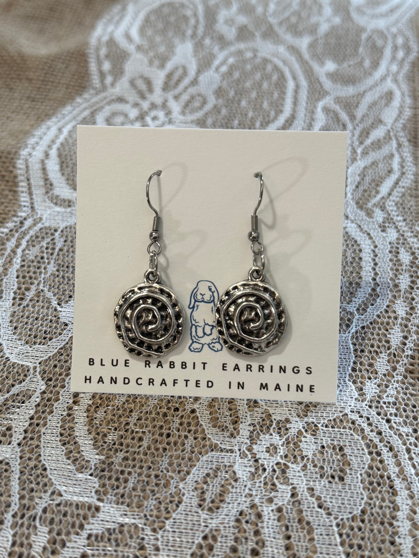Antique Silver Swirl Earrings