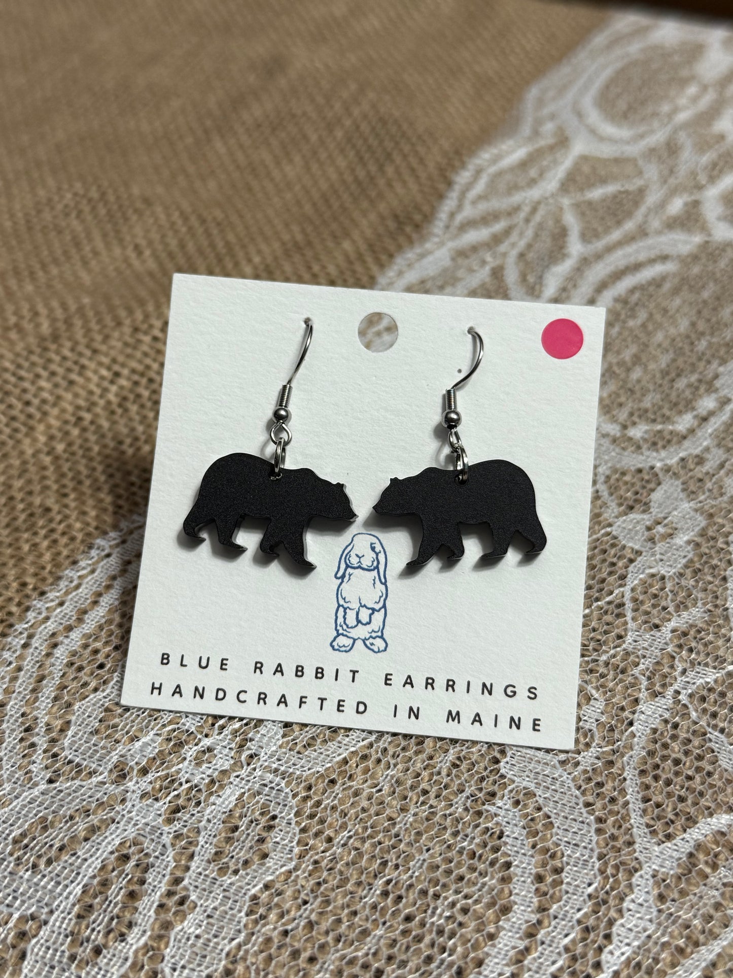 Acrylic Bear Earrings
