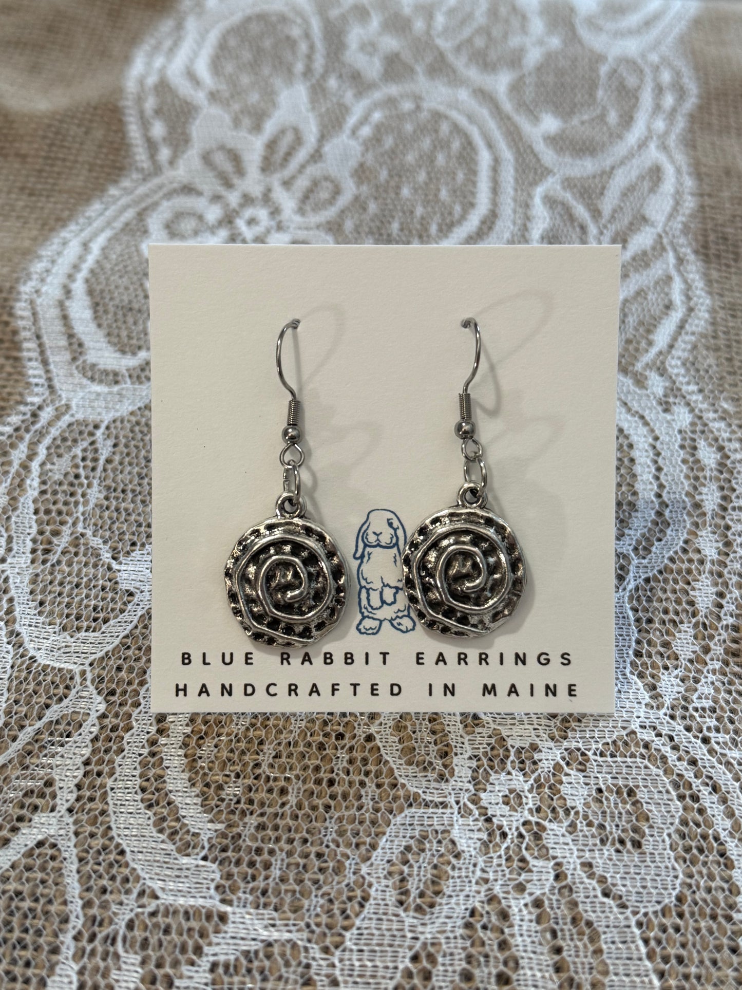 Antique Silver Swirl Earrings