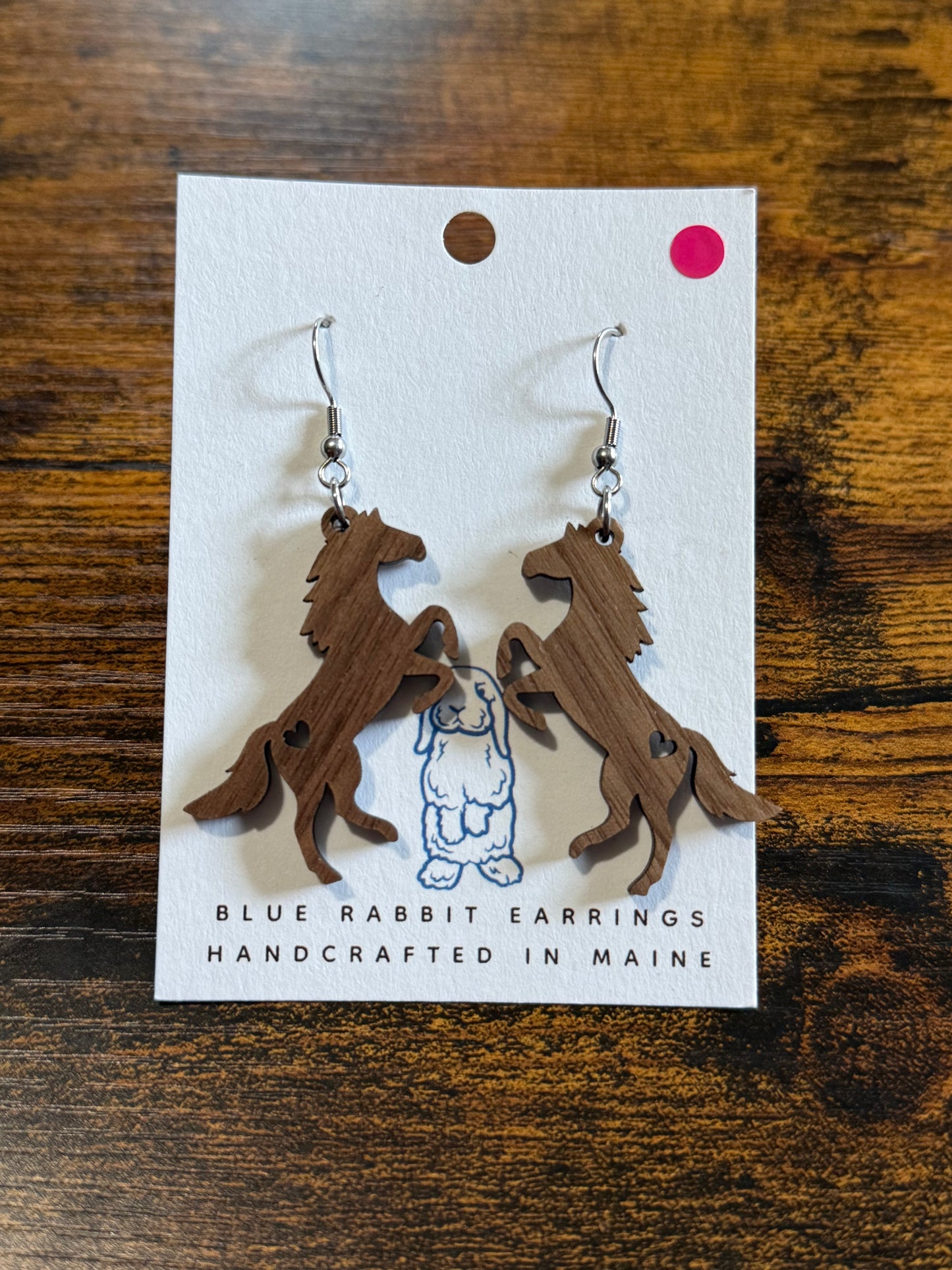 Walnut Horse Earrings