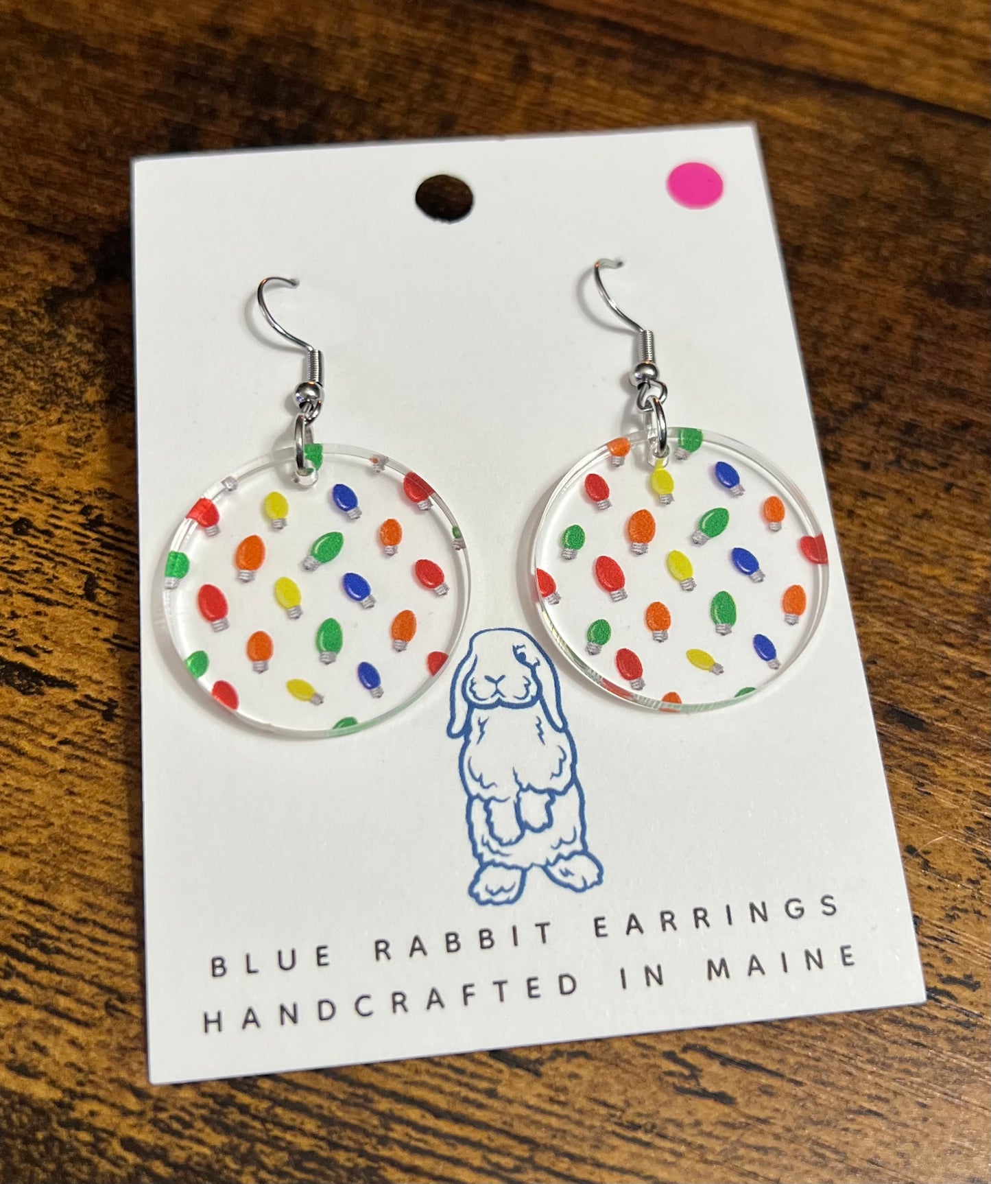 Acrylic Christmas Light Earrings