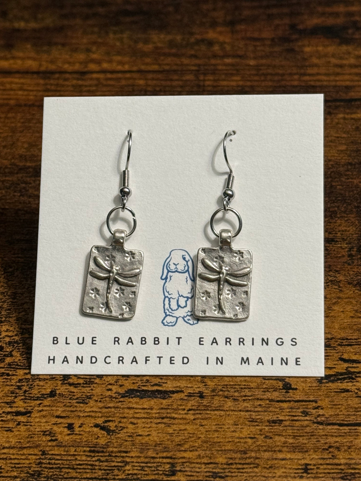Antique Silver Dragonfly Earrings