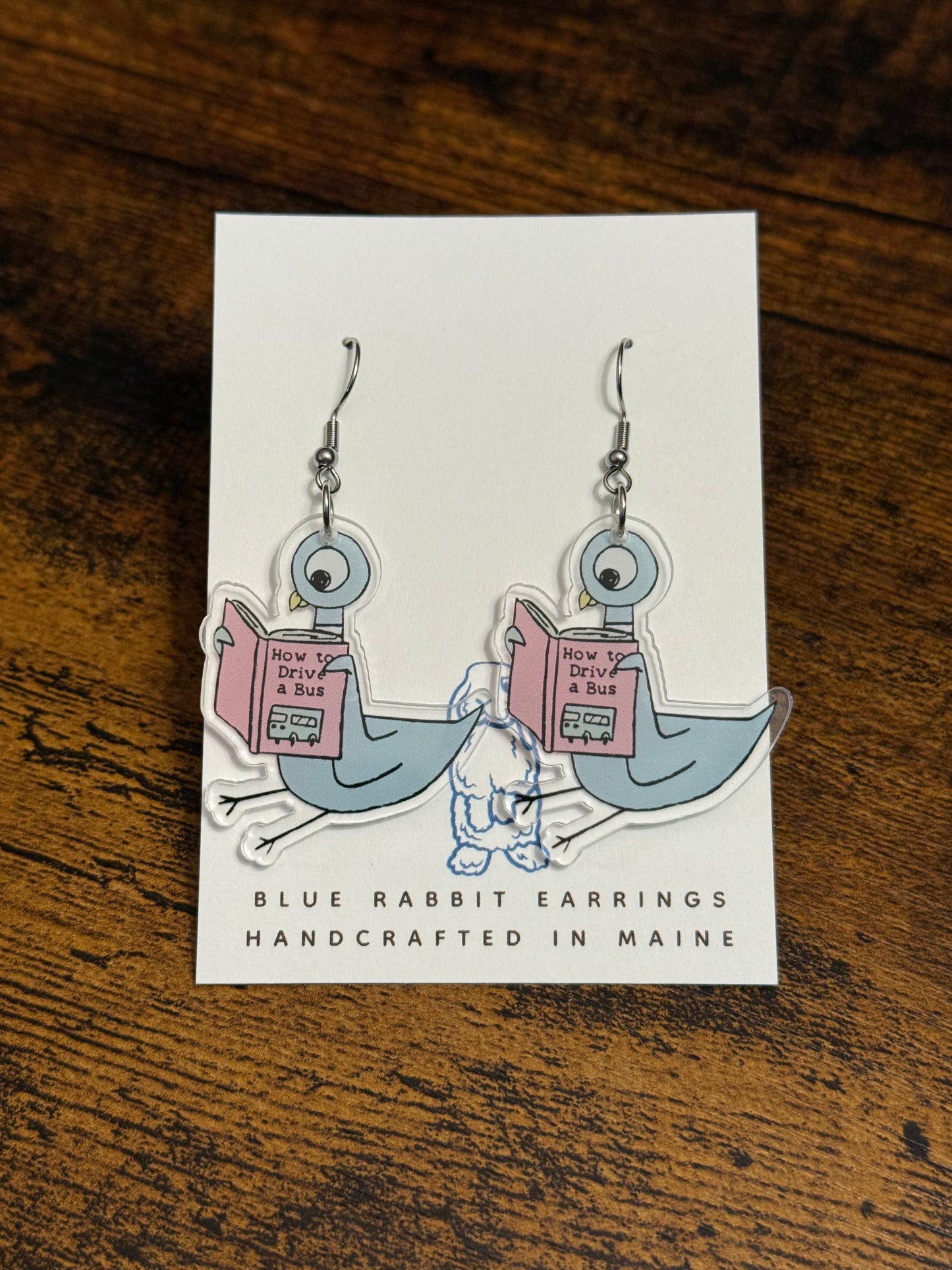 Acrylic Pigeon Earrings #3