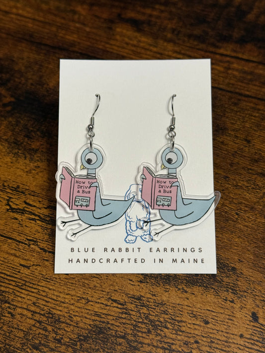 Acrylic Pigeon Earrings #3