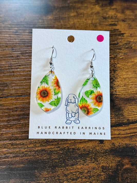 Acrylic Sunflower Earrings