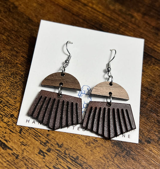 Genuine Leather Fringe Earrings