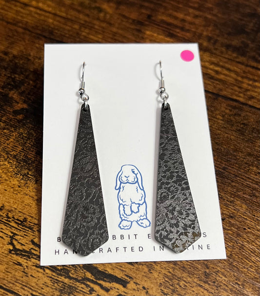 Acrylic Black Lace Earrings