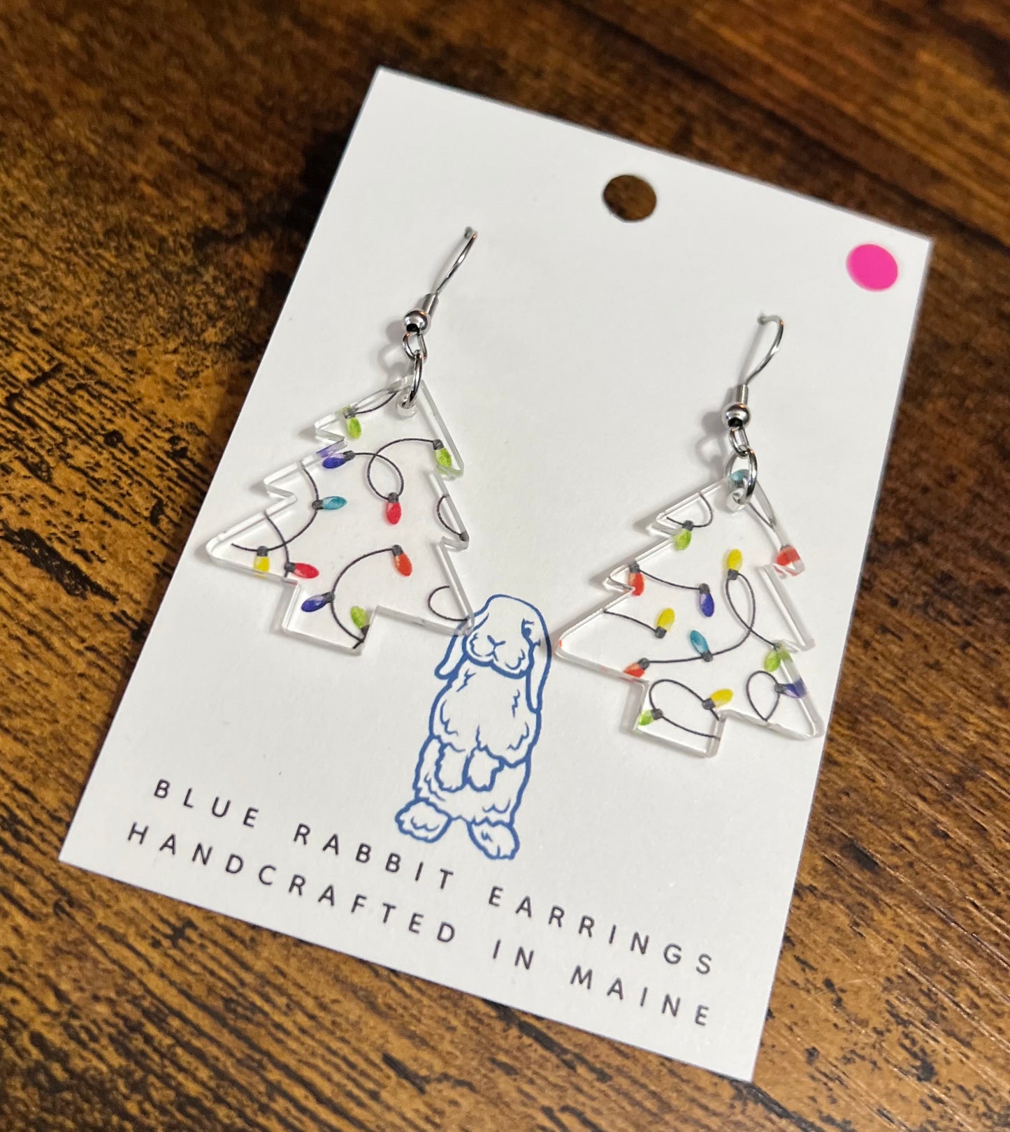 Acrylic Small Christmas Tree Earrings