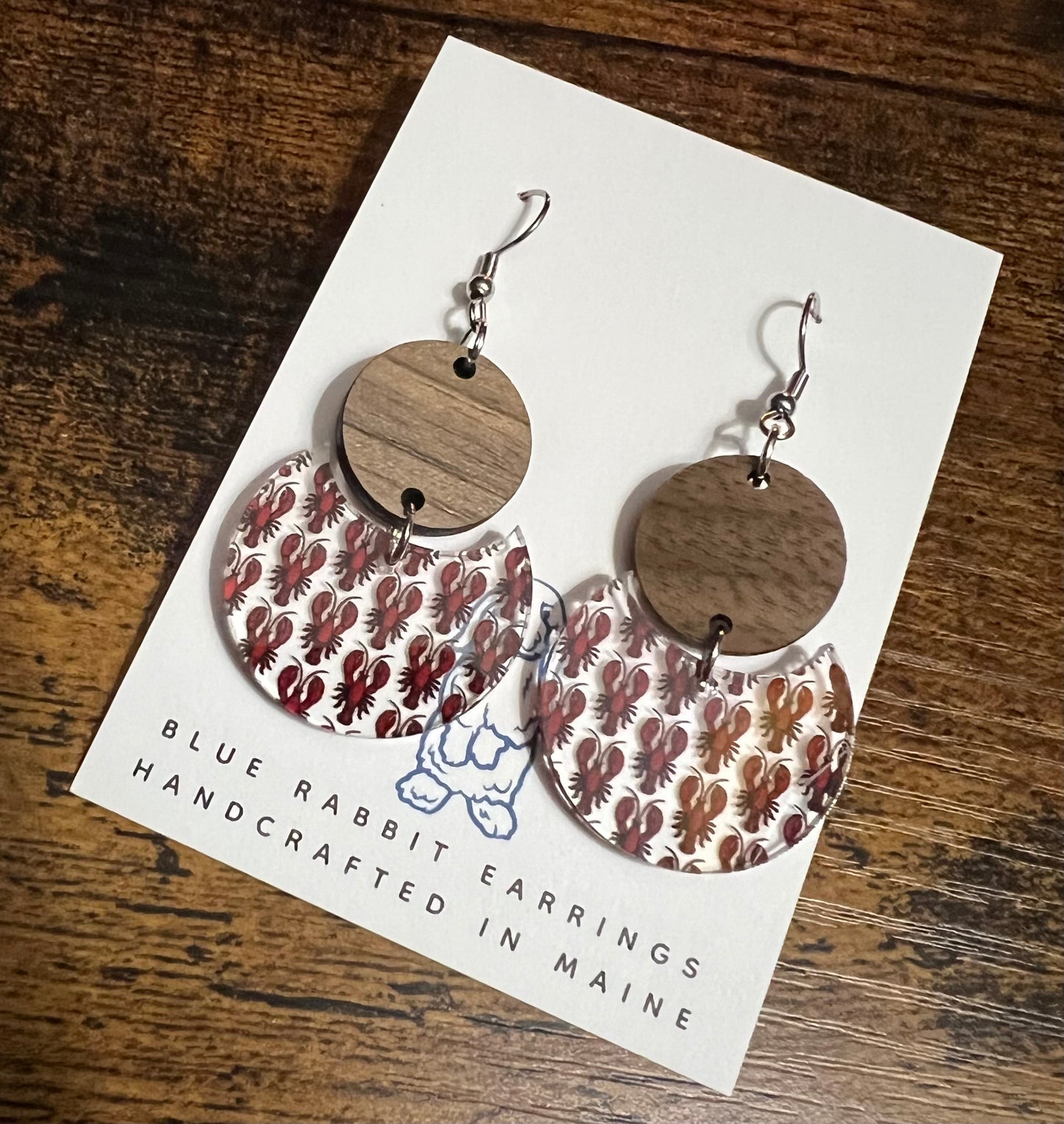 Acrylic Lobster Earrings