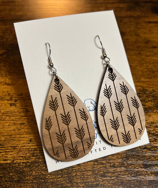 Walnut Arrow Earrings