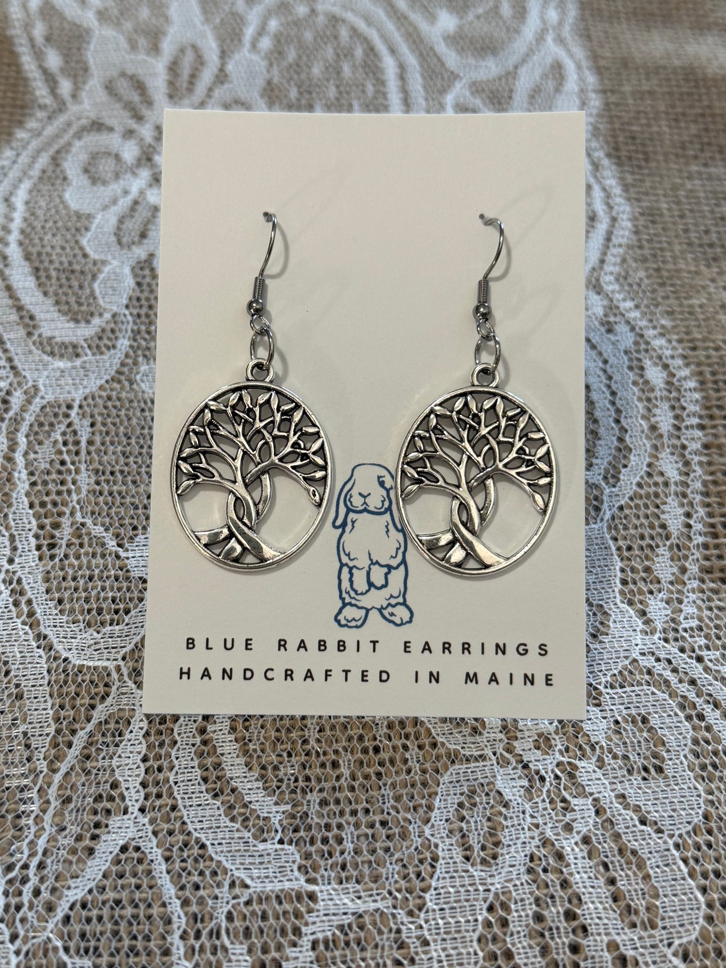 Silver Tree Earrings