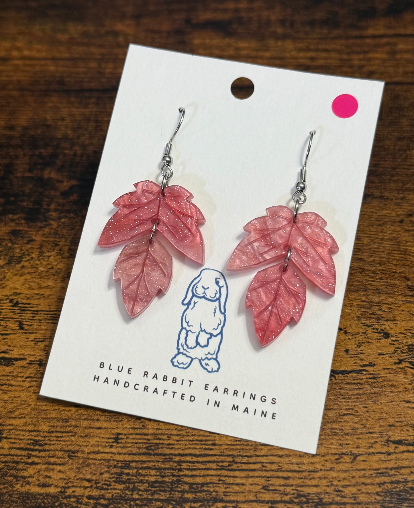 Acrylic Leaf Earrings