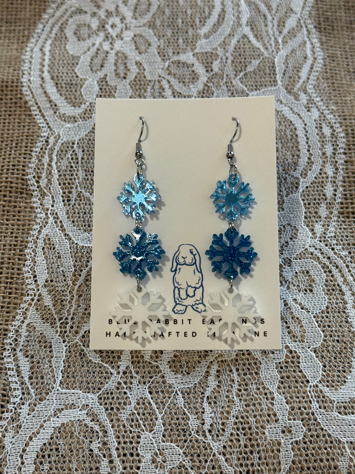 Acrylic Snowflake Earrings