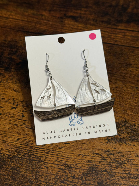 Acrylic Sailboat Earrings