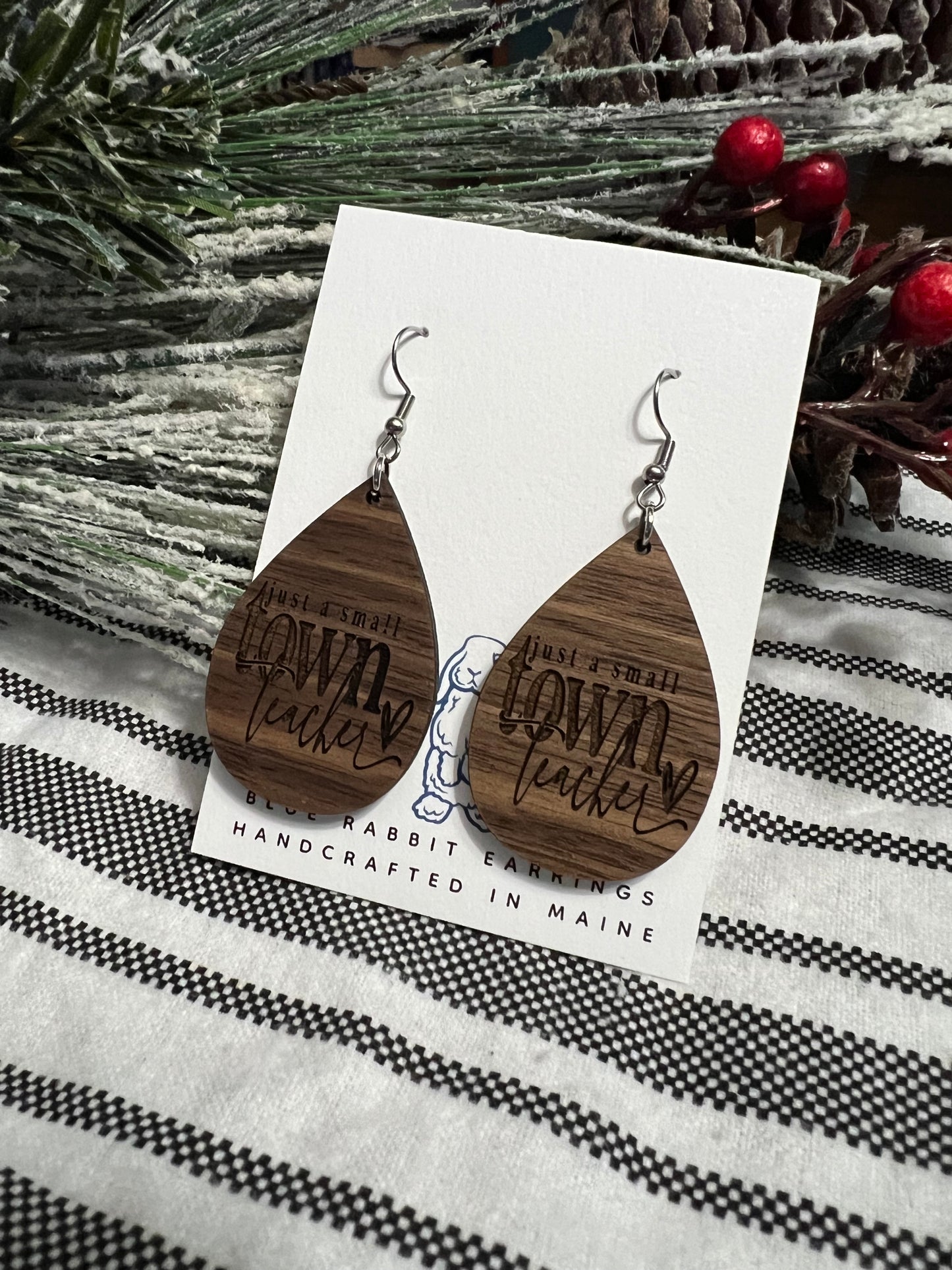 Walnut Teacher Earrings