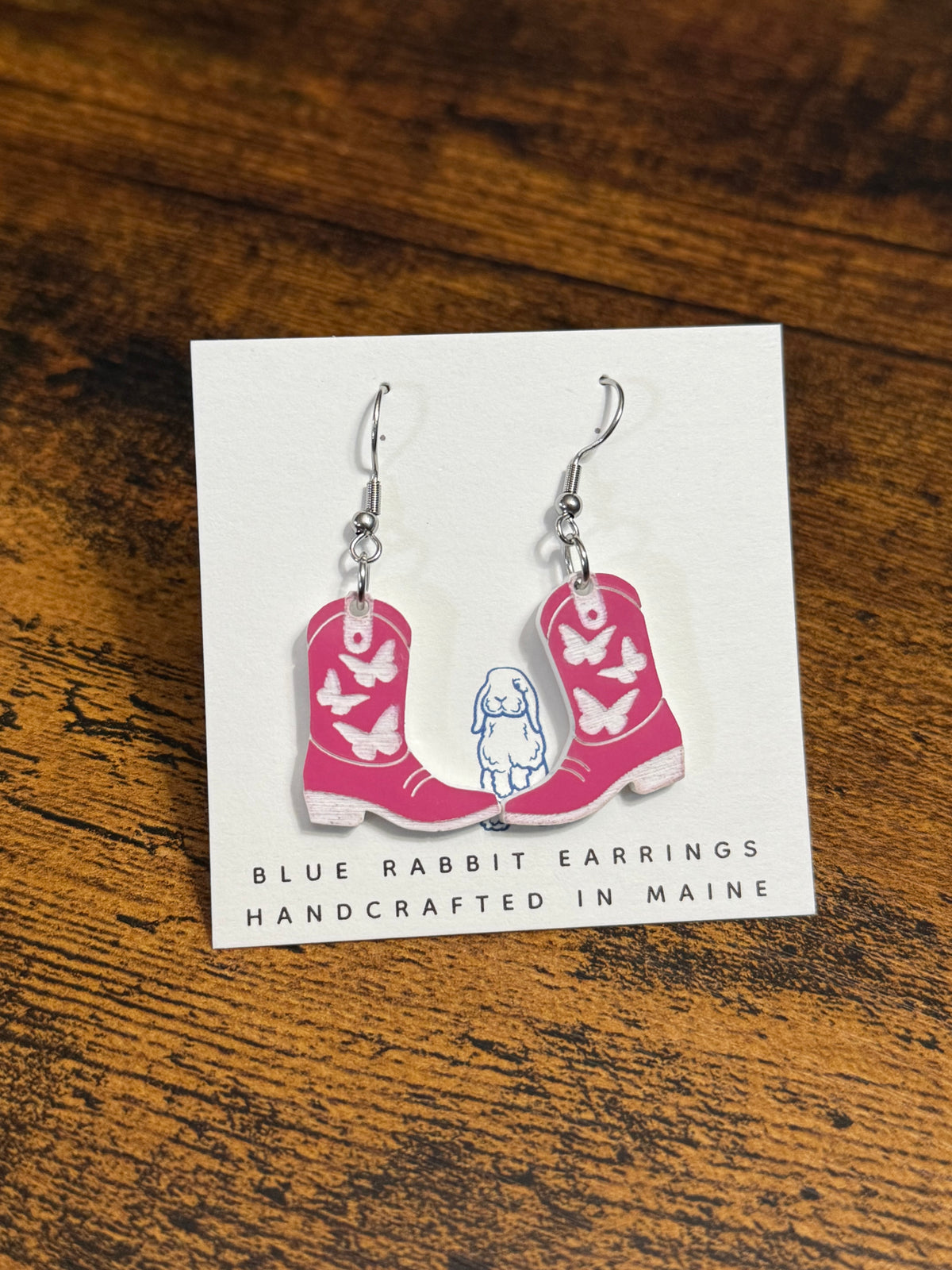 Acrylic Cowgirl Boot Earrings