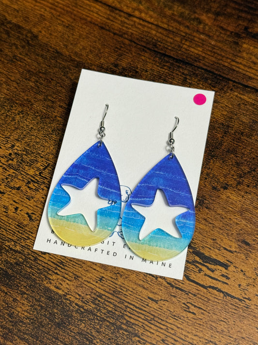 Acrylic Ocean Theme Earrings