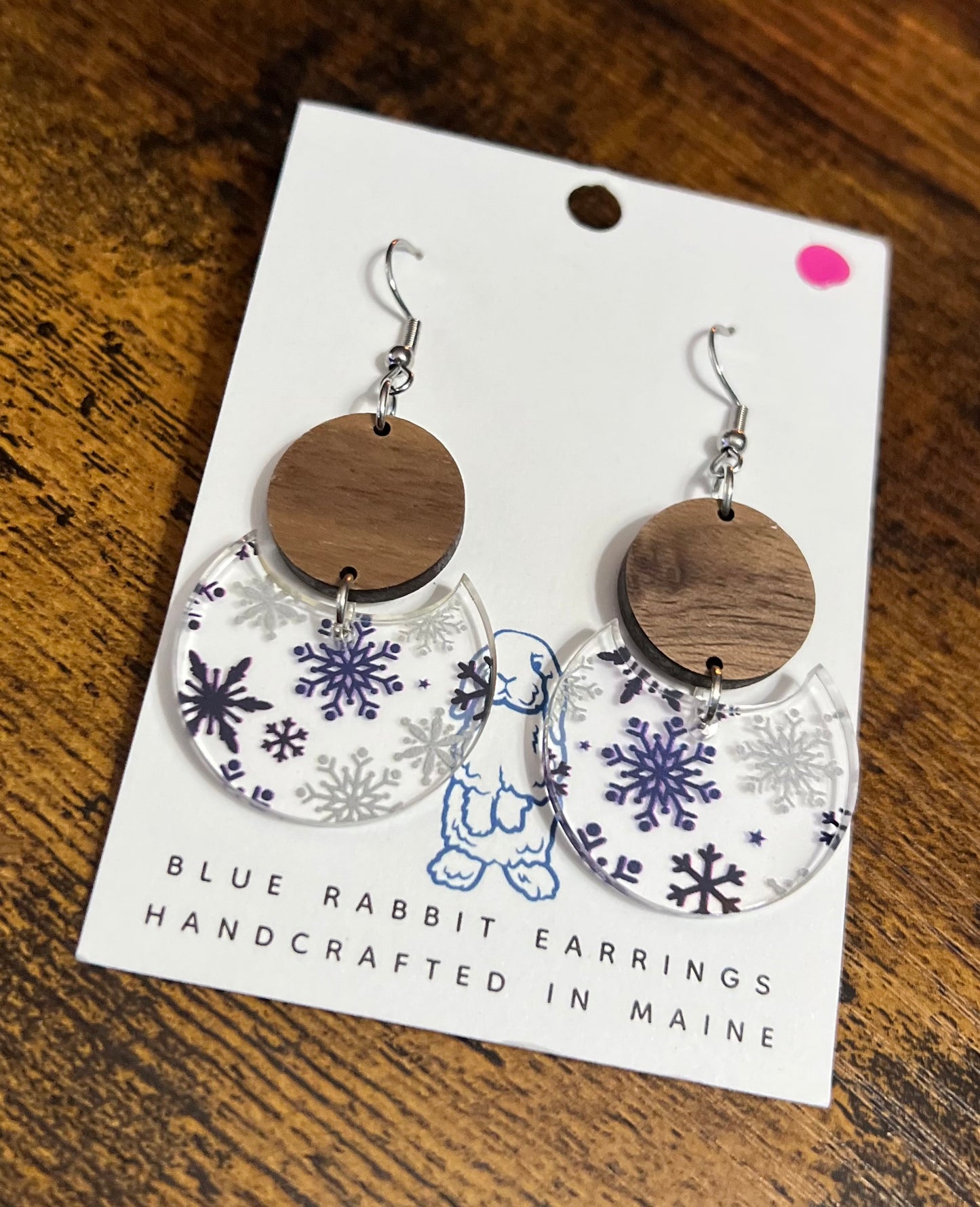 Acrylic Snowflake Earrings