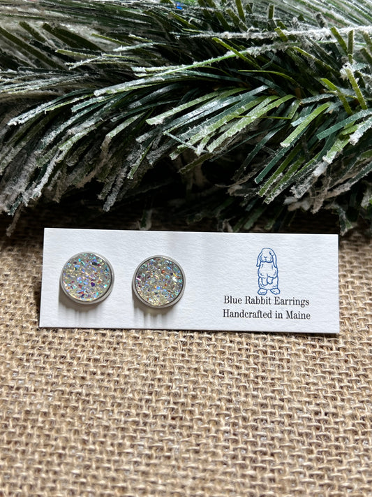 Quartz Druzy Studs 12mm