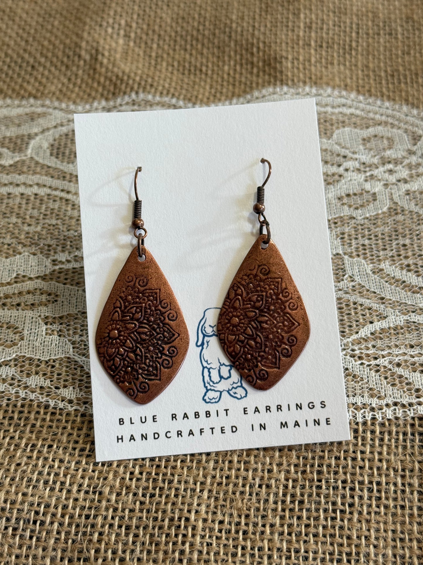 Antique Copper Mandala Earrings