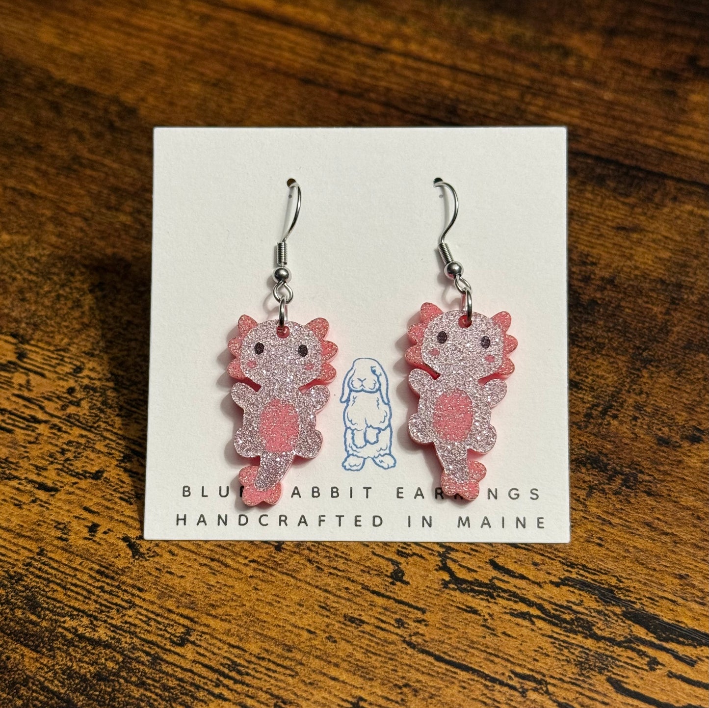Acrylic Axolotl Earrings