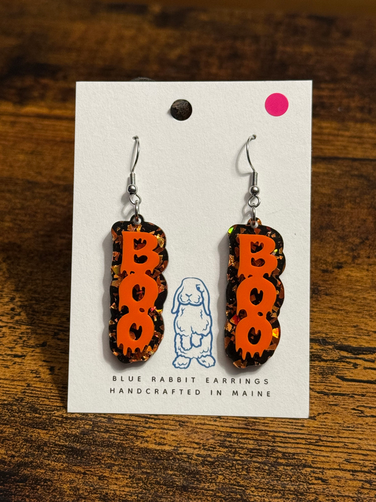 Acrylic BOO Earrings