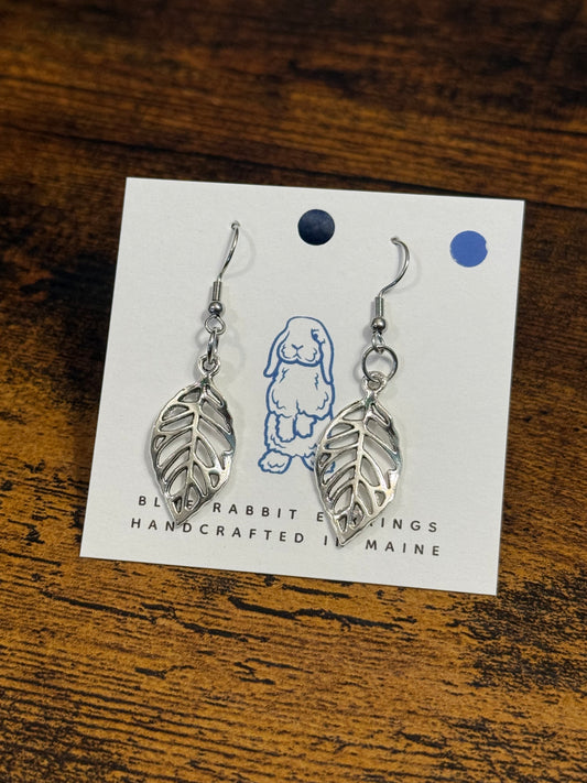 Antique Silver Leaf Earrings