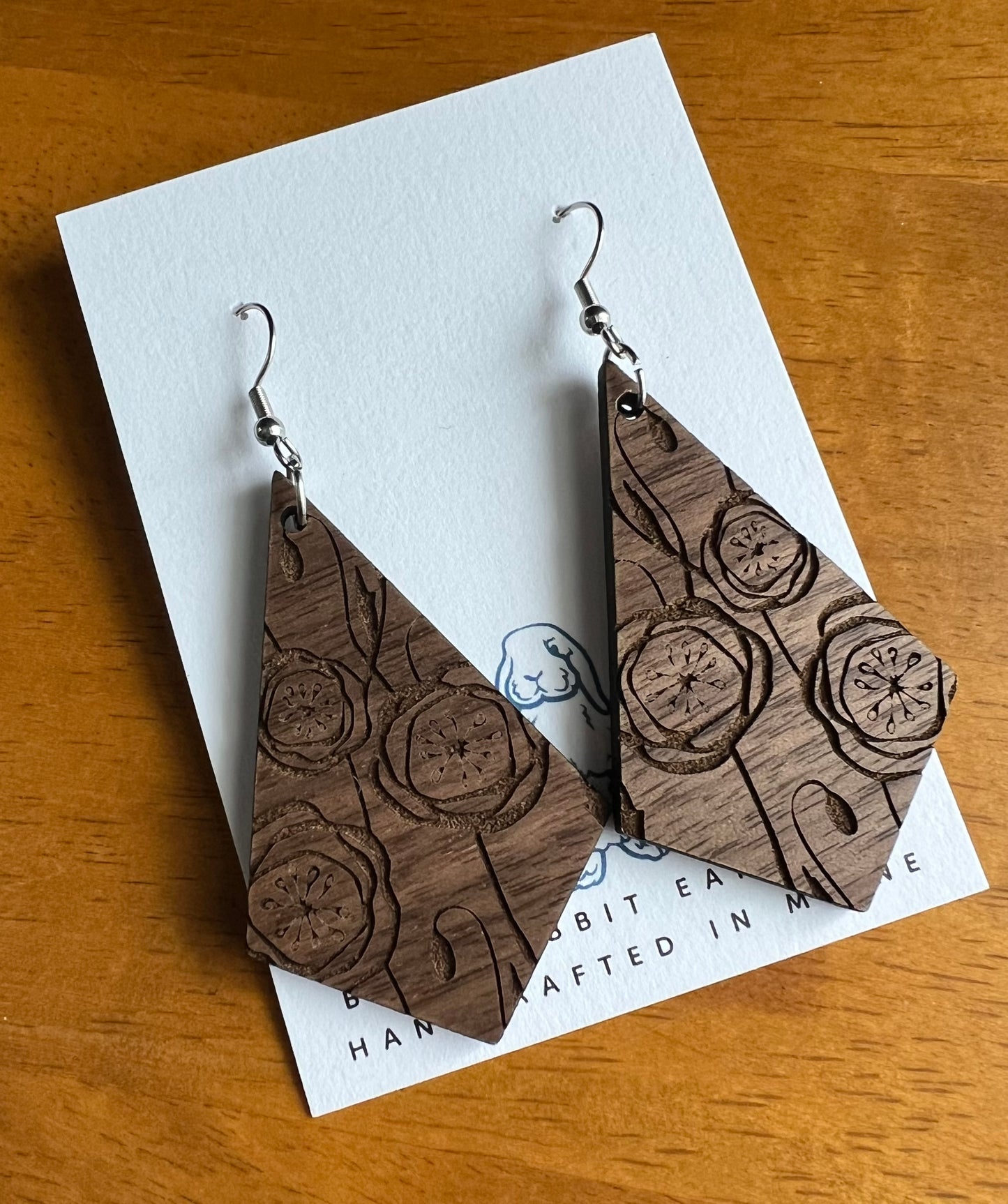 Walnut Flower Earrings