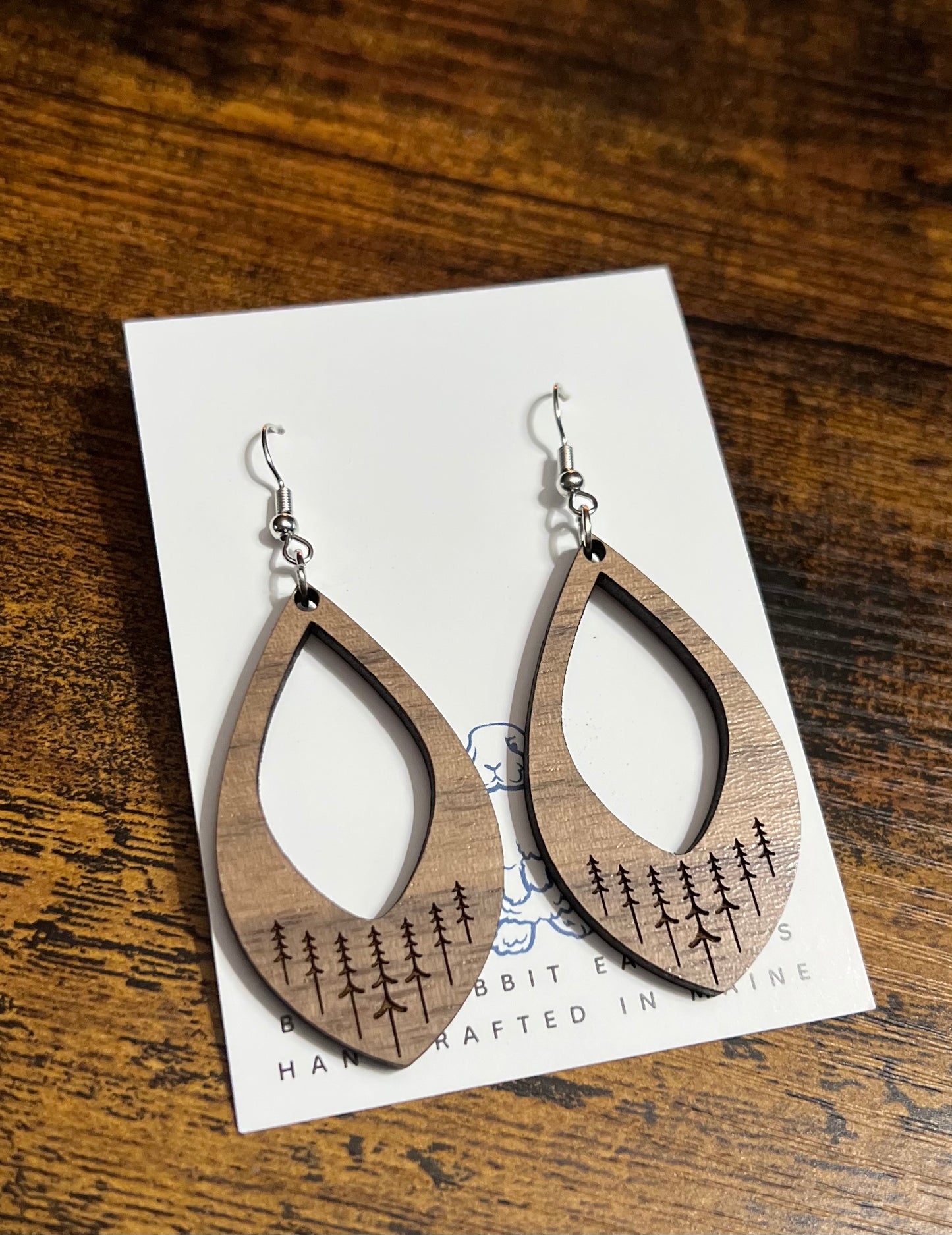 Walnut Tree Teardrop Earrings