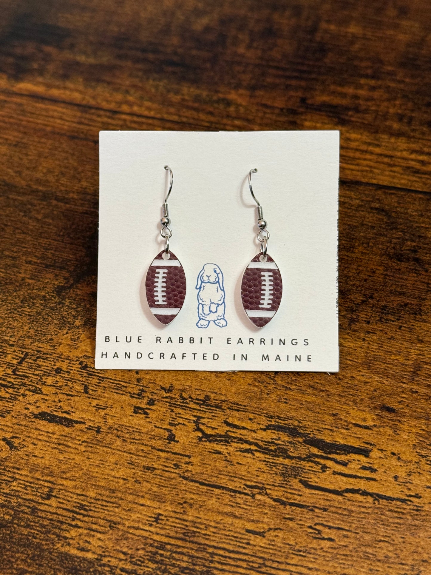 Acrylic Football Earrings