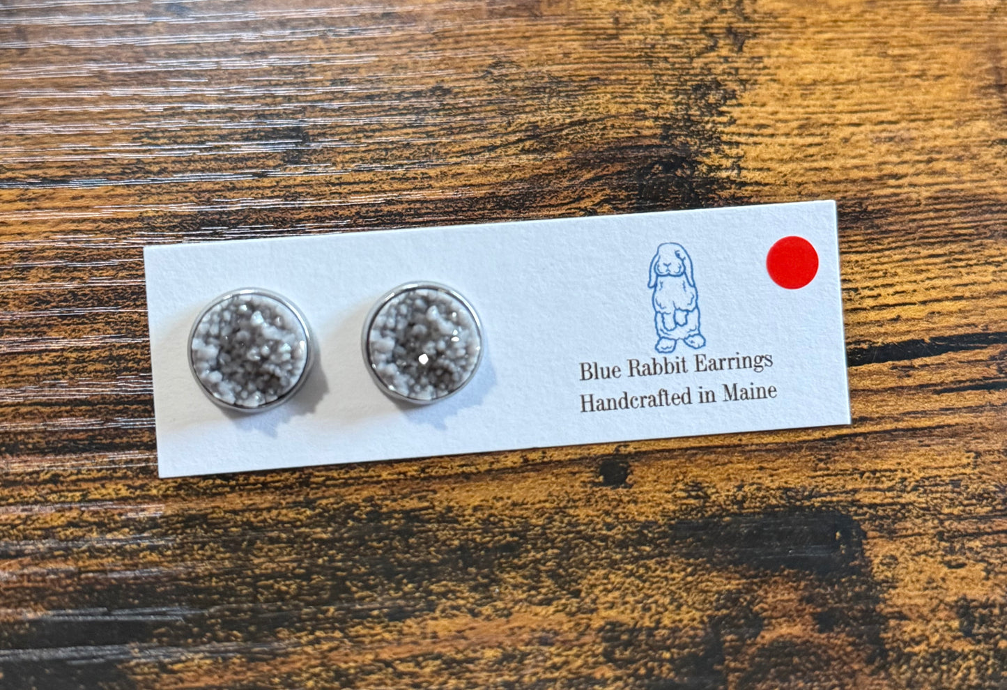 Gray Druzy Studs 12mm