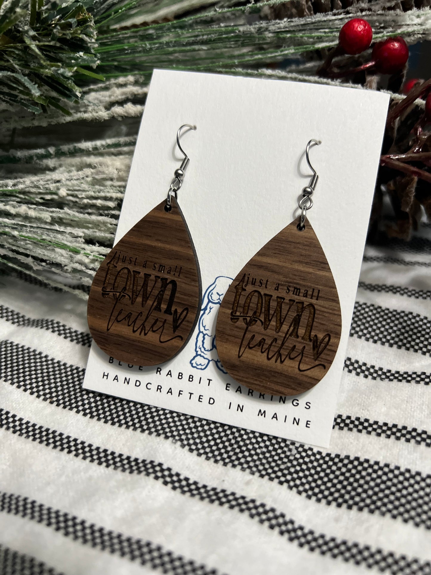 Walnut Teacher Earrings