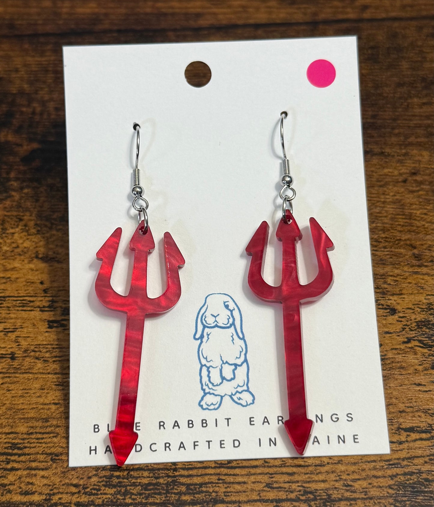 Acrylic Pitchfork Earrings