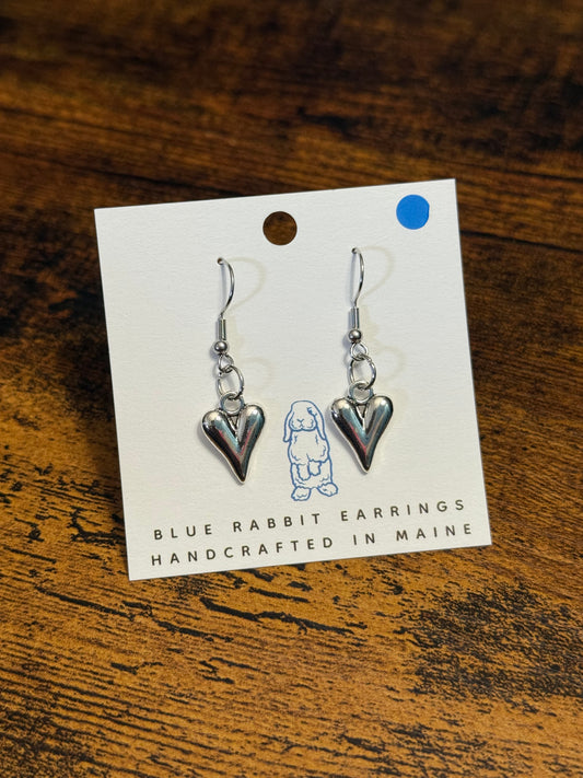 Silver Petite Heart Earrings