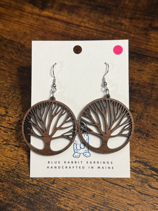Walnut Tree of Life Earrings
