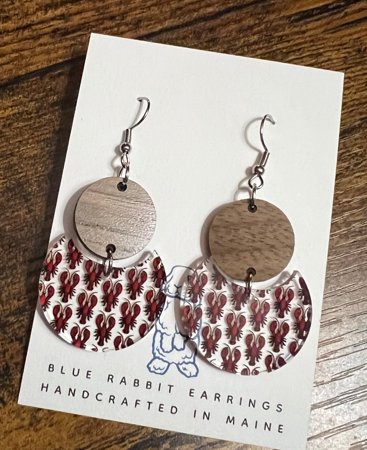 Acrylic Lobster Earrings