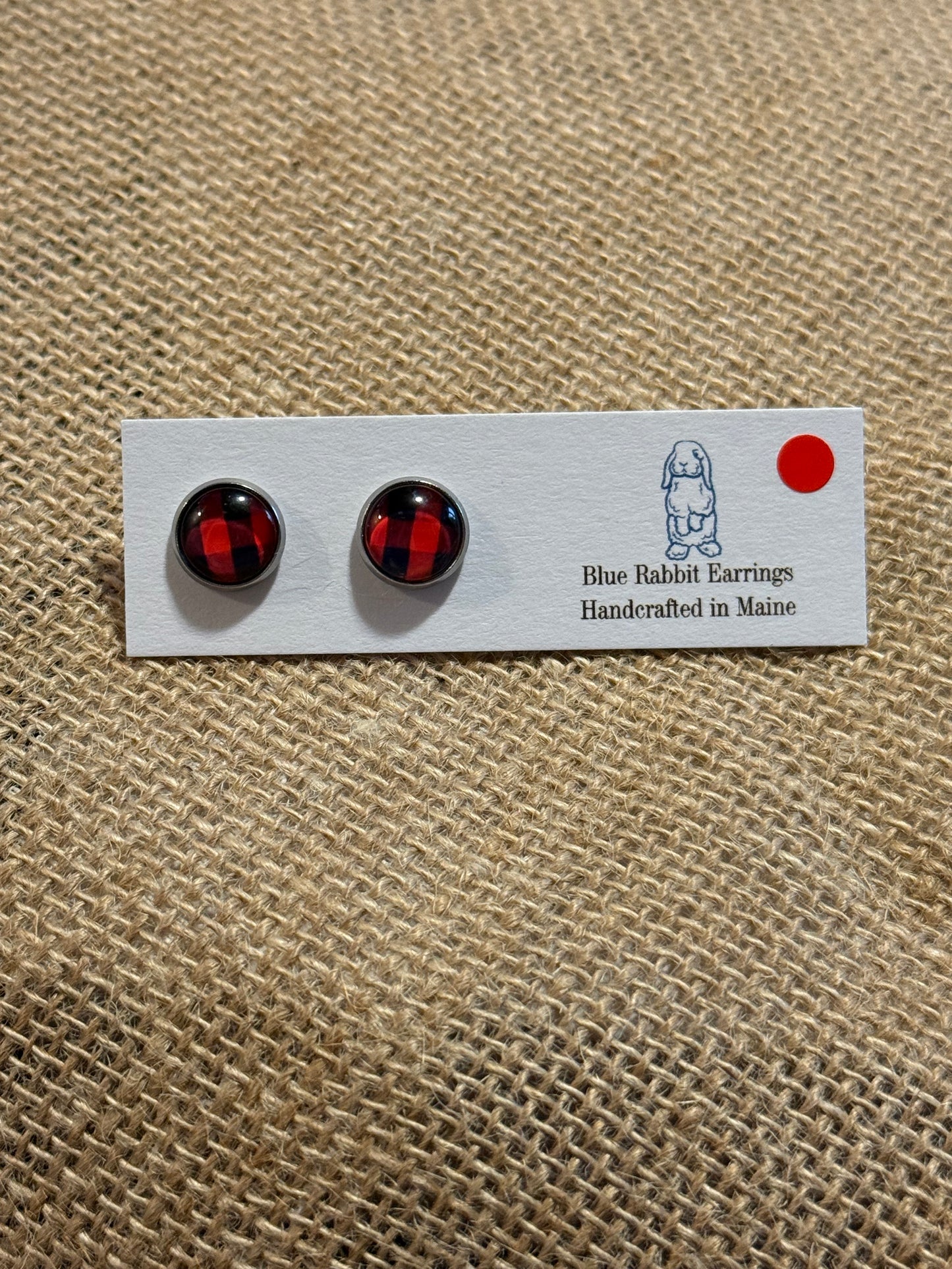Buffalo Plaid Studs 10mm