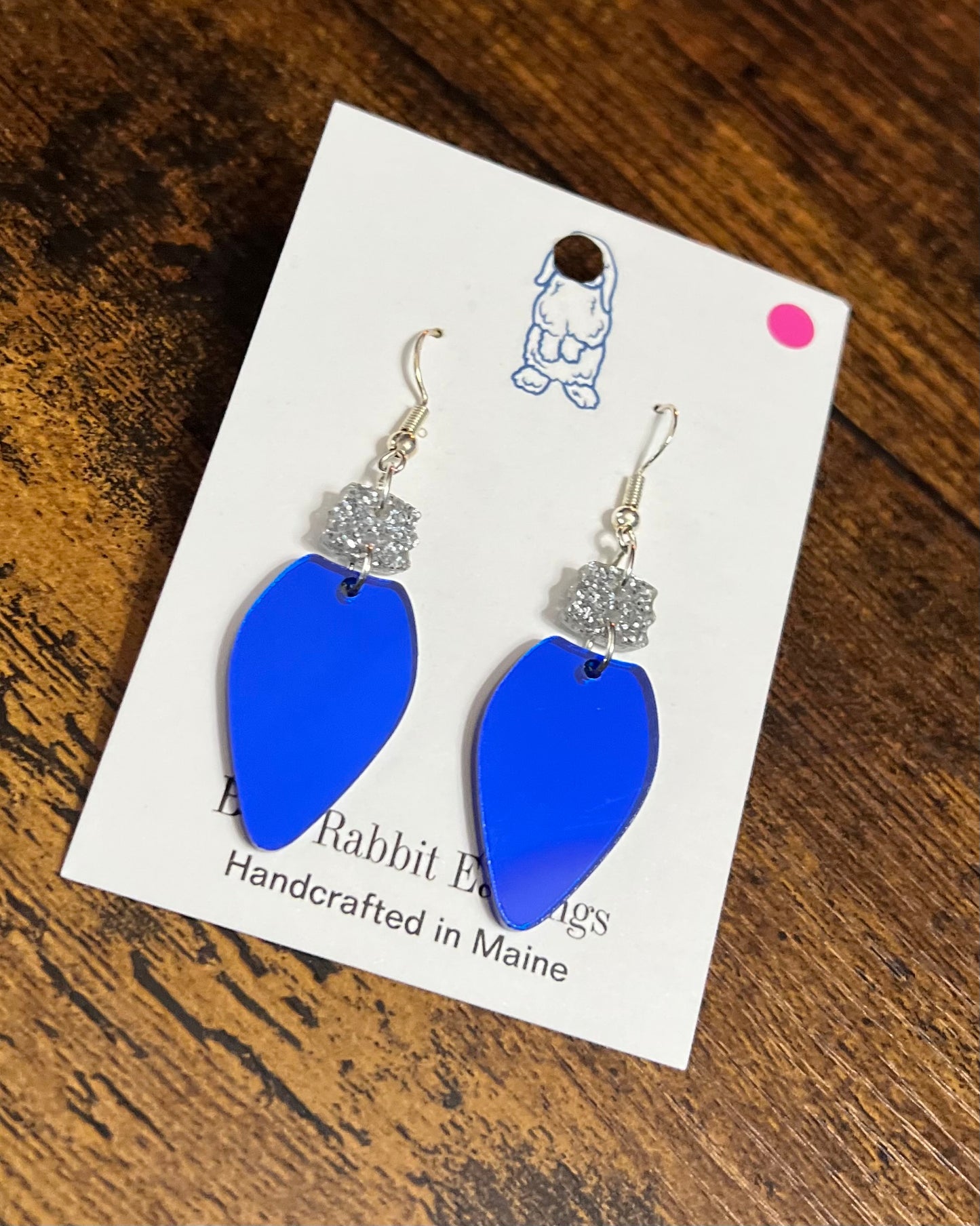 Acrylic Blue Light Earrings