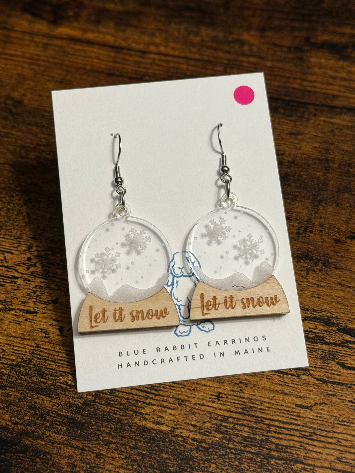 Acrylic Snow Globe Earrings