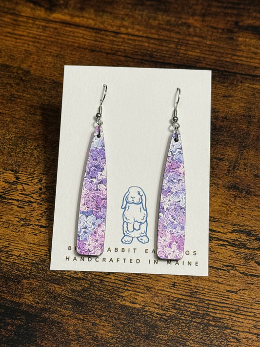 Wooden Lilac Earrings